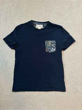 Original Penguin Navy Floral Pocket Crew Neck Men’s Shirt